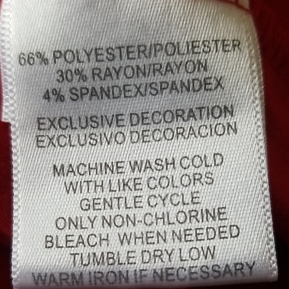 Sag Harbor Embellished Cami-Look Red Blouse Attached to Short Sleeve Jacket - Picture 6 of 7